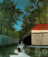 Henri Rousseau - Landscape in Montsouris Park with five figures